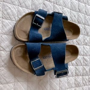 Blue Suede Birkenstocks